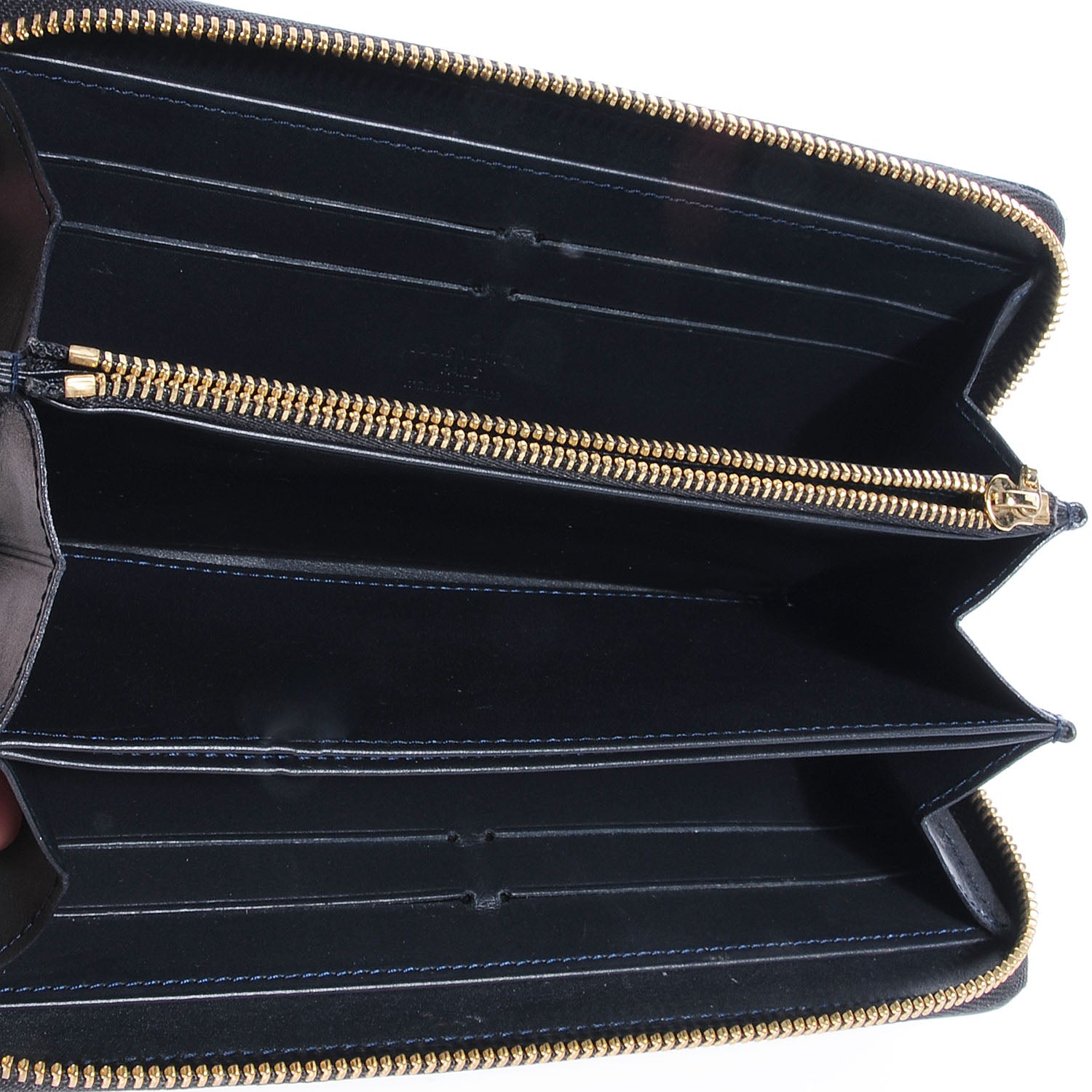 Louis Vuitton Vernis Zippy Wallet Blue Infini 5 of 7