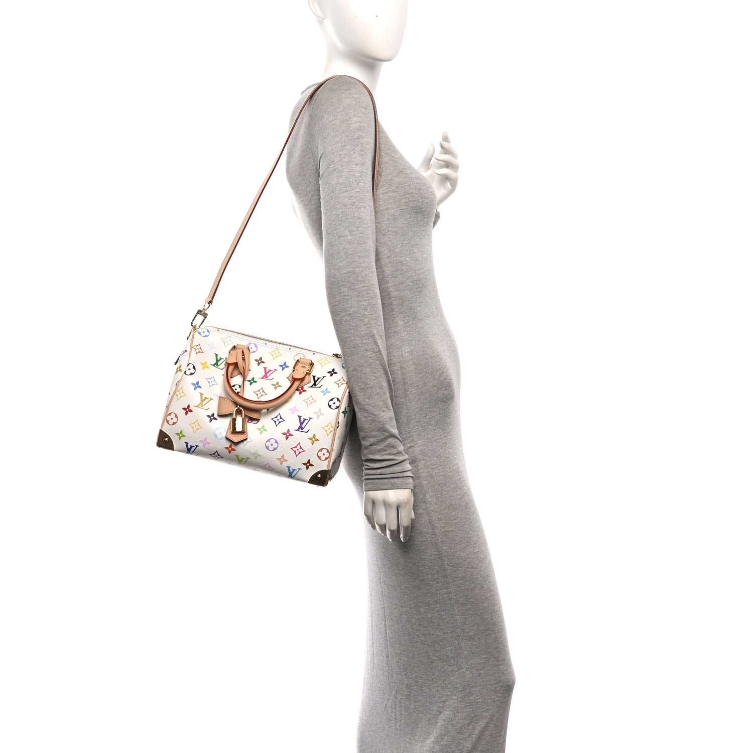 Louis Vuitton LV X TM Monogram Multicolor Speedy Bandouliere 25 White 2 of 9