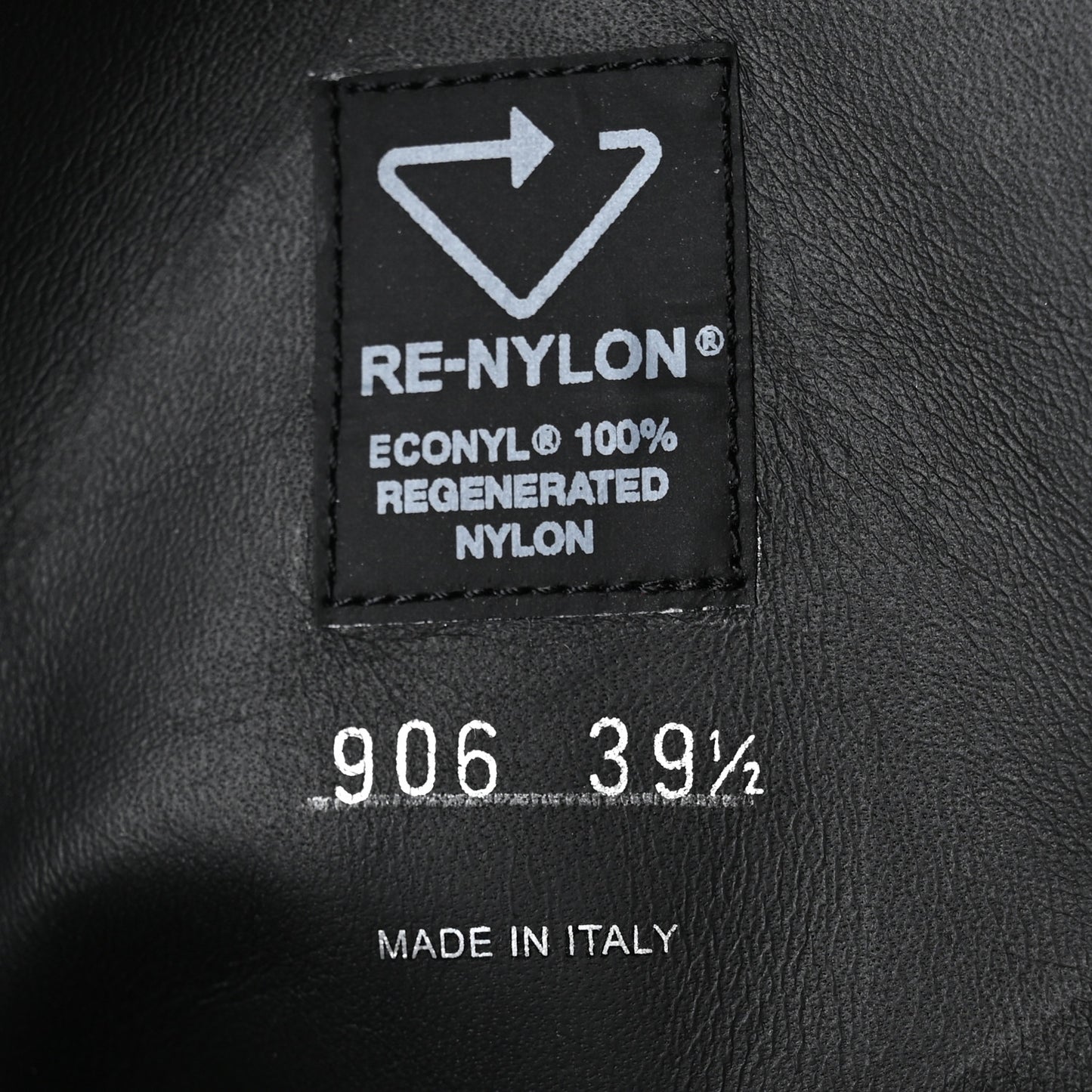 Re-Nylon Spazzolato Rois Metal Triangle Logo Tall 50mm Combat Boots 39.5 Black