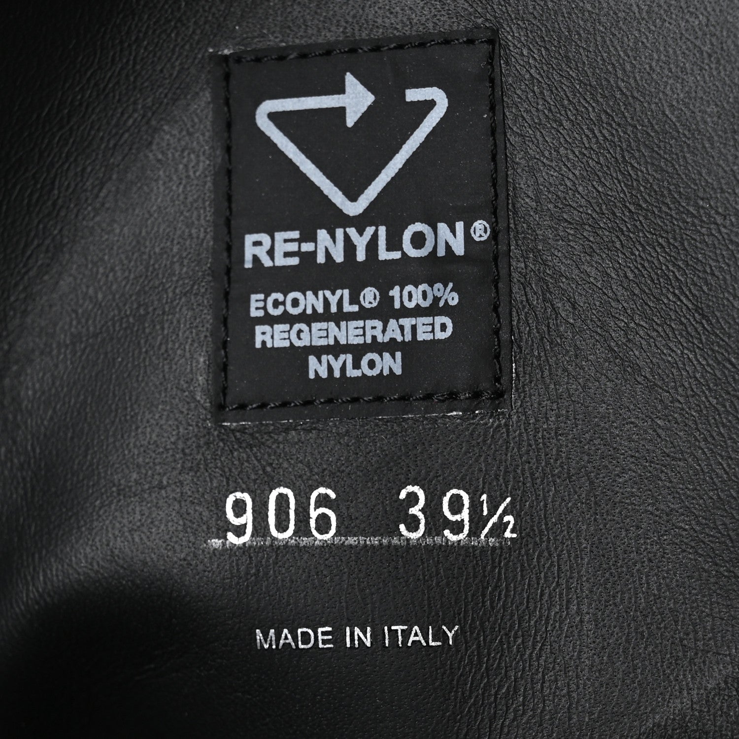 Prada Re-Nylon Spazzolato Rois Metal Triangle Logo Tall 50mm Combat Boots 39.5 Black 7 of 7