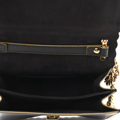 Fendi Vitello Liberty Scalloped Studded Small Kan I Shoulder Bag Black 5 of 11