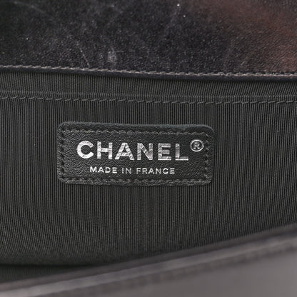 Chanel Iridescent Calfskin Quilted Strass Medium Paris Dallas Boy Flap Navy 6 of 11