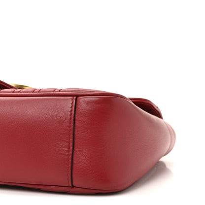 Gucci Calfskin Matelasse Small GG Marmont Shoulder Bag Hibiscus Red 10 of 10