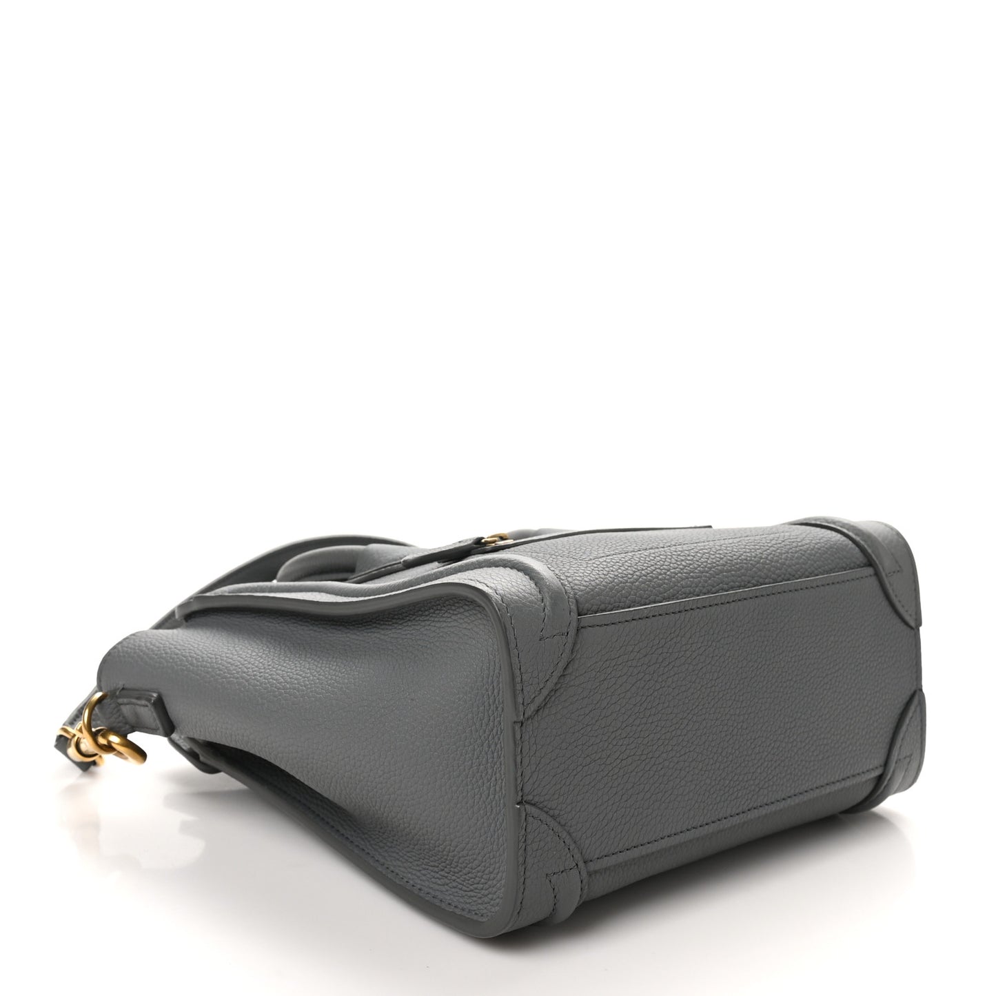 Baby Drummed Calfskin Nano Luggage Kohl