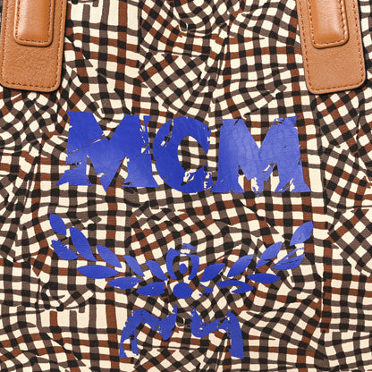 MCM Visetos Large Liz Reversible Shopper Tote Cognac 15 of 19
