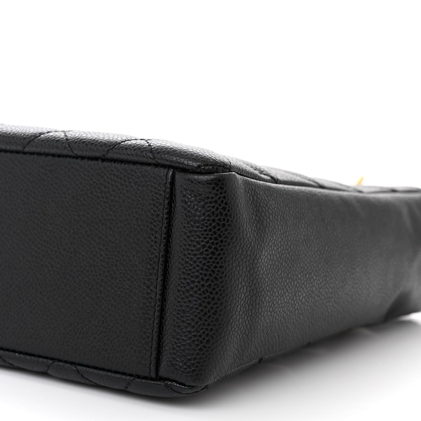 Caviar Quilted Petit Shopping Tote PST Black