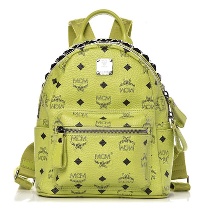 MCM Side Stud Mini Crown Stark Backpack Green 1 of 10