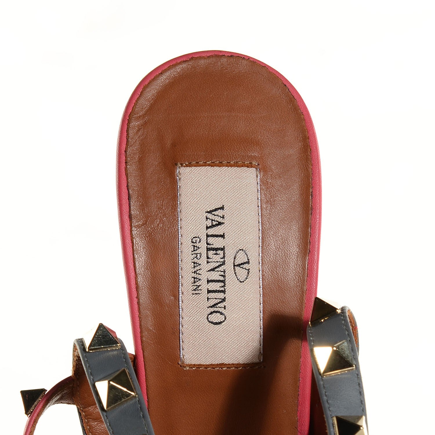 Valentino Garavani Nappa Rockstud Ankle Strap 100mm Pumps 37 Rosso Valentino Grey Clover Deep Rose 7 of 7