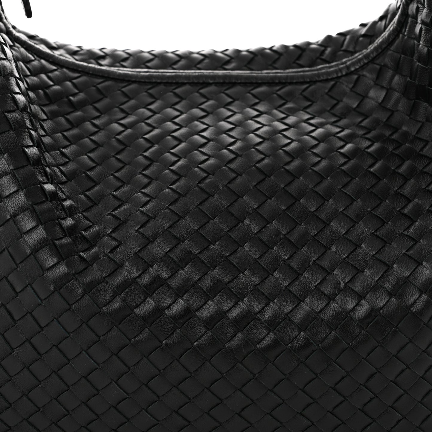 Nappa Intrecciato Medium Veneta Hobo Ebano