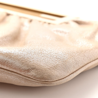Fendi Metallic Lurex FF Cutout Baguette Clutch Gold 11 of 16