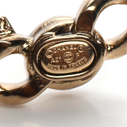 Chanel Pearl Crystal 5 CC Brooch Gold 4 of 4