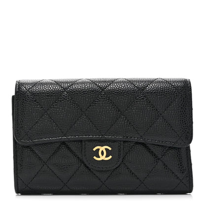 Chanel Caviar Quilted Medium Flap Wallet Black 1 of 11