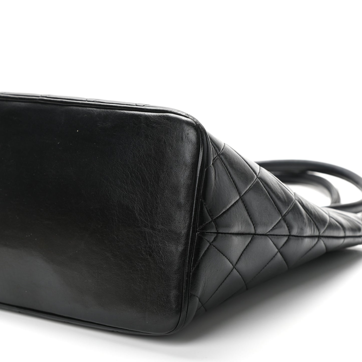 Lambskin Quilted Medallion Tote Black