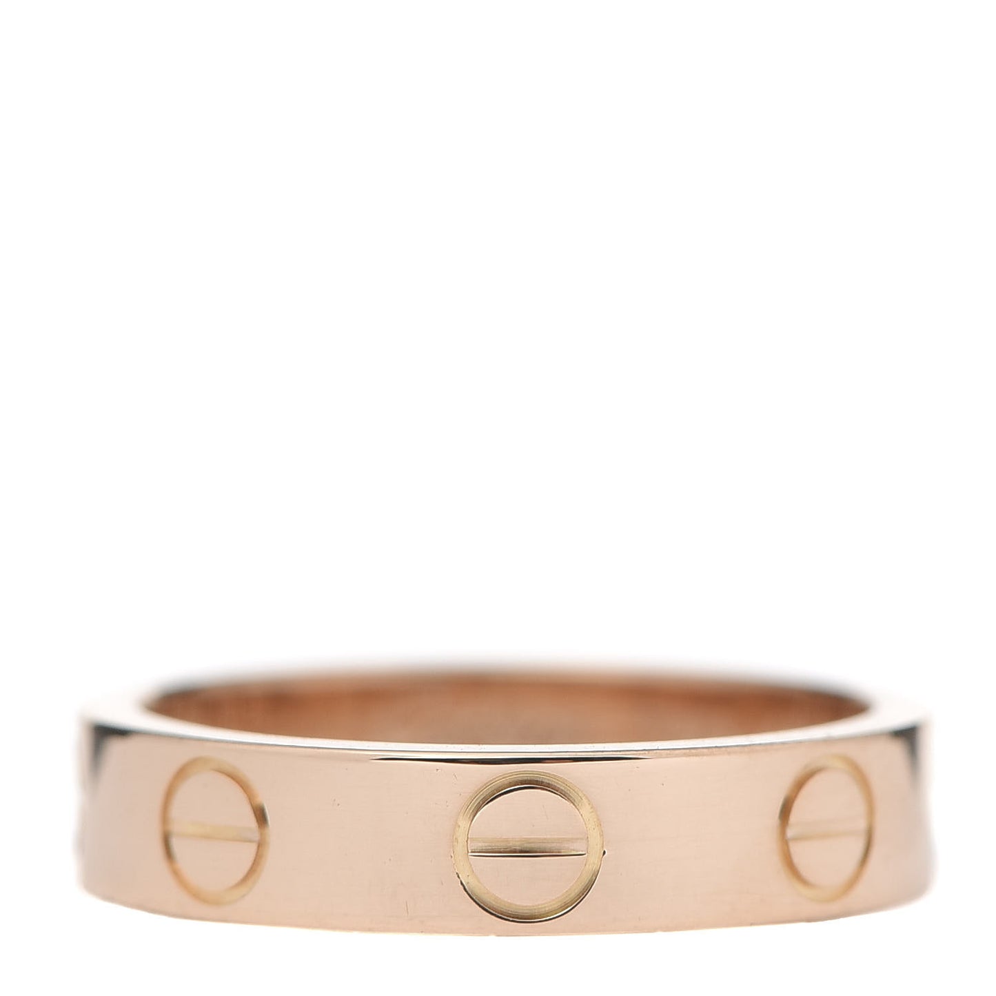 18K Pink Gold 3.5mm LOVE Wedding Band Ring 45 3.25