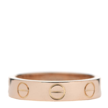 Cartier 18K Pink Gold 3.5mm LOVE Wedding Band Ring 45 3.25 3 of 5