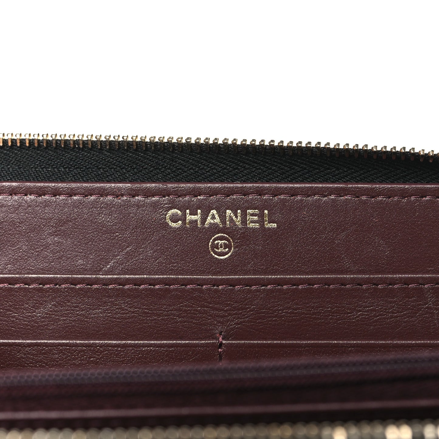Caviar Quilted Large Gusset Zip Around Wallet Black