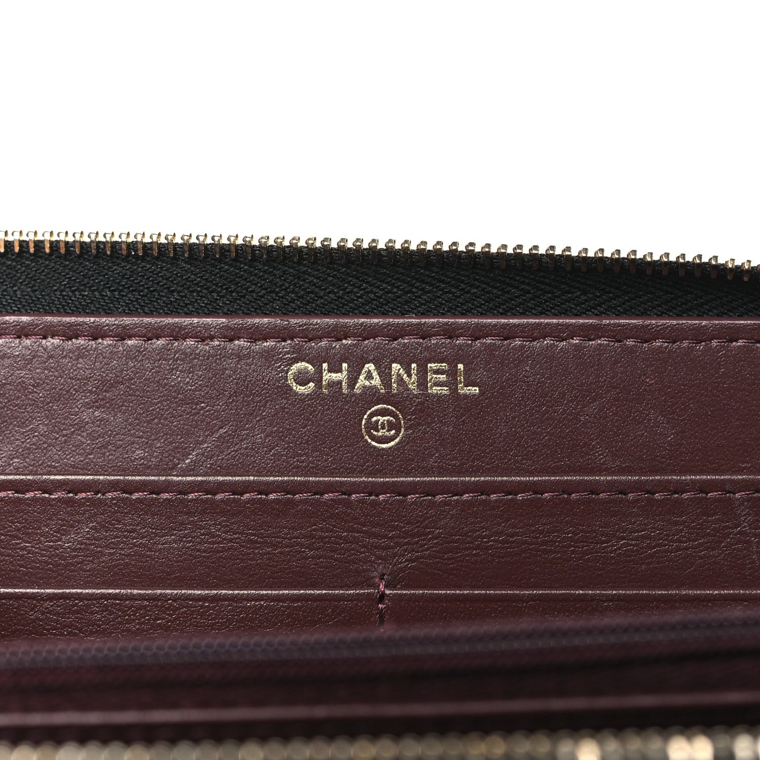 Chanel Caviar Quilted Large Gusset Zip Around Wallet Black 6 of 10