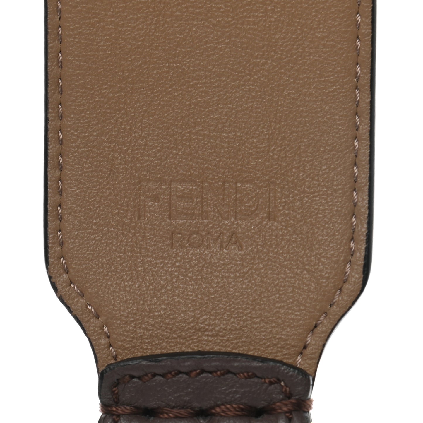 Calfskin FF 1974 Embossed Strap You Brown