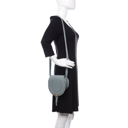 Chloe Calfskin Mini Marcie Round Crossbody Bag Faded Blue 2 of 10