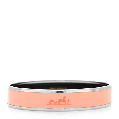 Hermes Enamel Printed Caleche Medium Bracelet Rose Florida 3 of 5