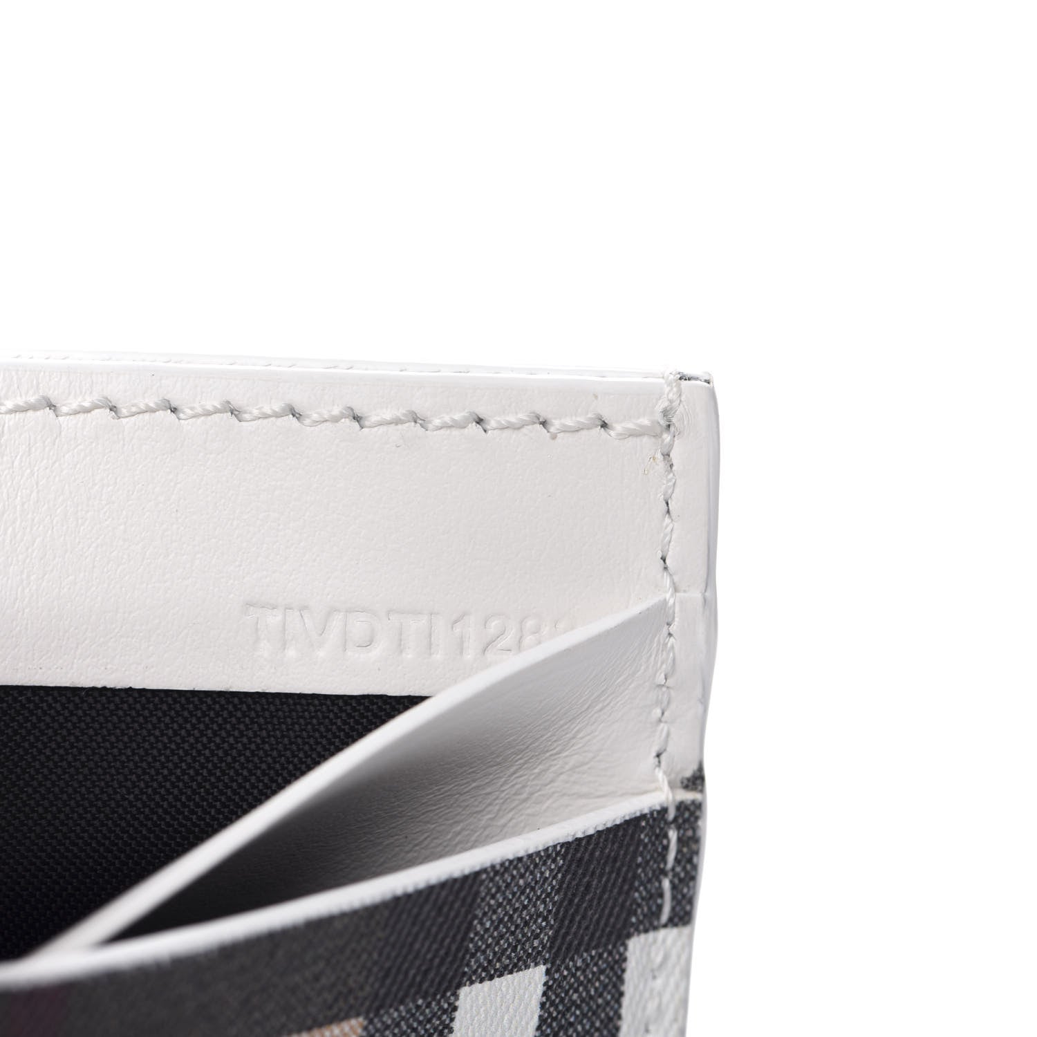 Burberry Vintage Check Calfskin Sandon Card Case White 6 of 7