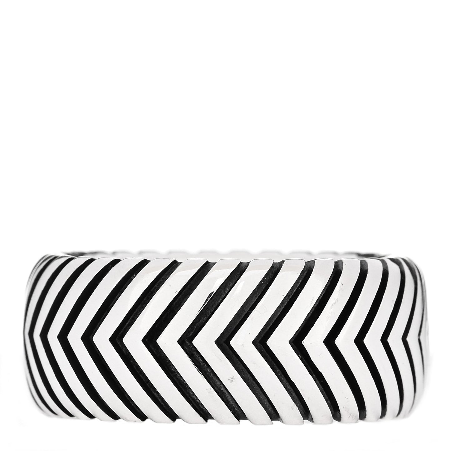 Sterling Silver 10mm Chevron Band Ring 61 9.75