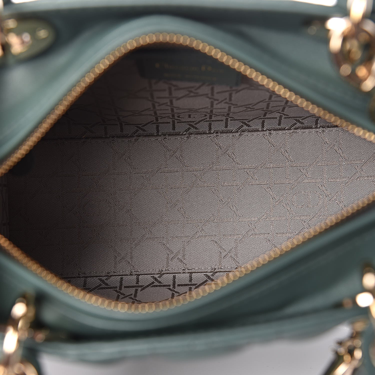 Christian Dior Lambskin Cannage Medium Lady Dior Orage 5 of 11