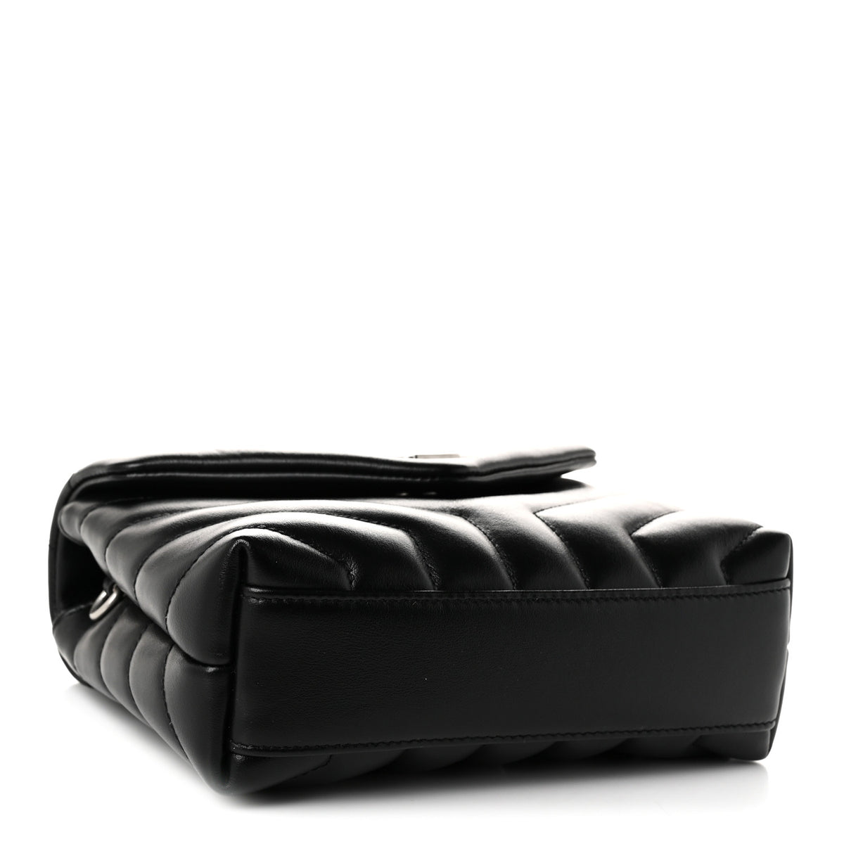 Calfskin Y Quilted Monogram Toy Loulou Crossbody Bag Black