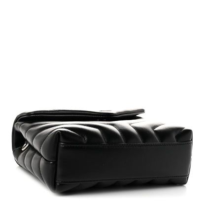 Saint Laurent Calfskin Y Quilted Monogram Toy Loulou Crossbody Bag Black 4 of 10