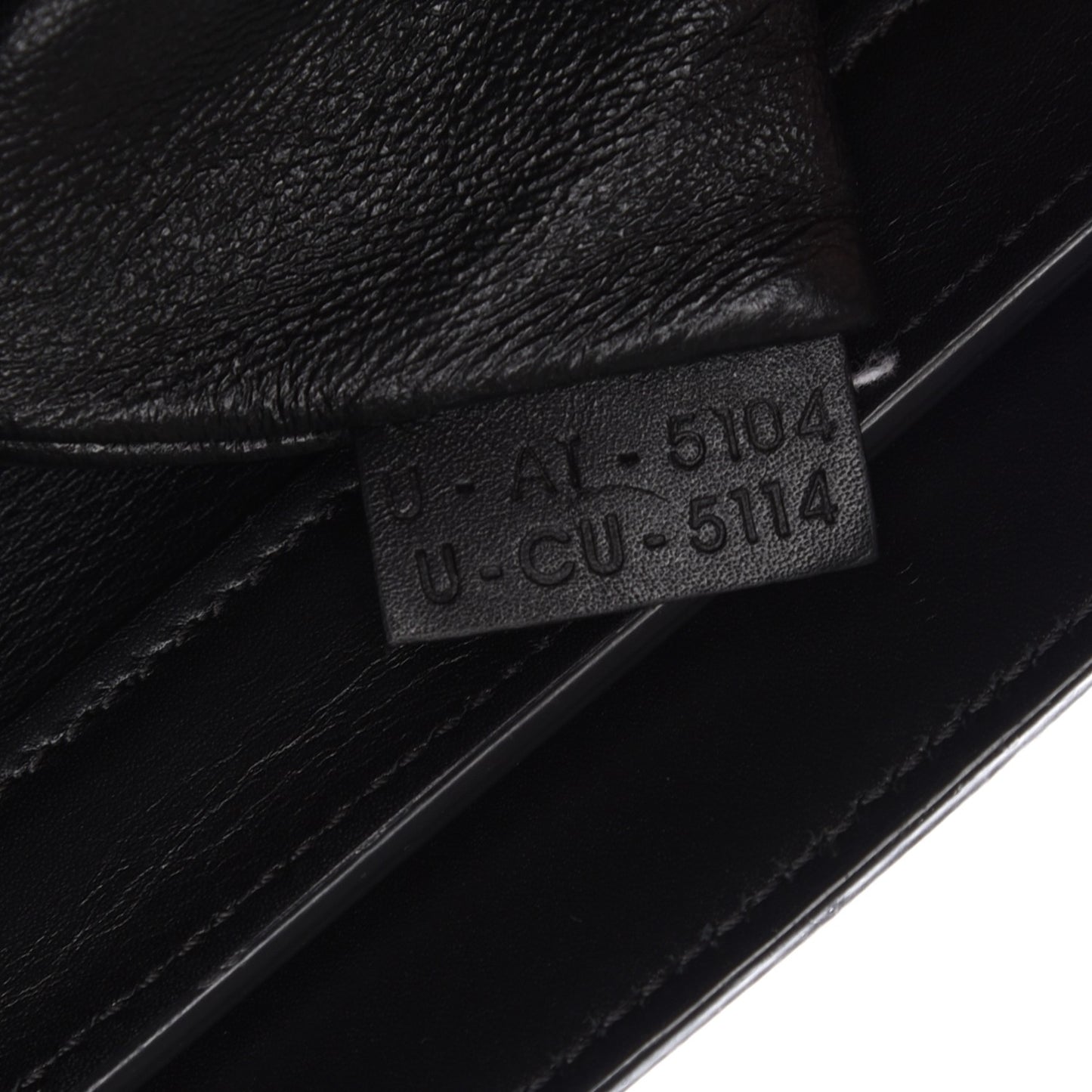 Calfskin Shrunken Lambskin Micro Bi-Color Luggage Black White