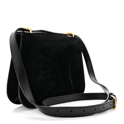 Saint Laurent Suede Small Spontini Saddle Bag Black 4 of 13