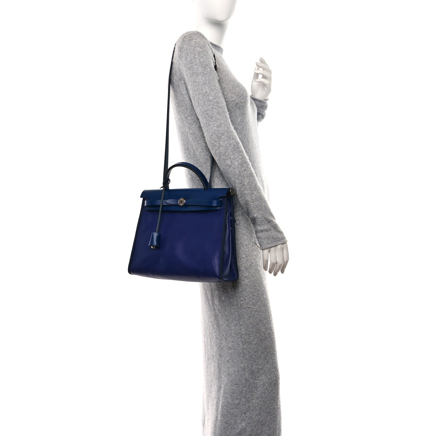 Toile H Berline Vache Hunter Herbag Zip PM 31 Bleu Encre Bleu Saphir