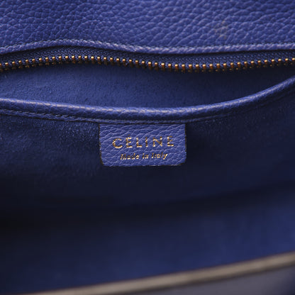 Celine Drummed Calfskin Nano Luggage Indigo 5 of 8