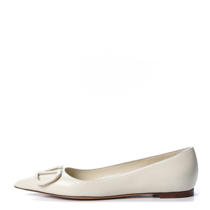 Valentino Garavani Nappa Vlogo Flats 37 Light Ivory 1 of 11