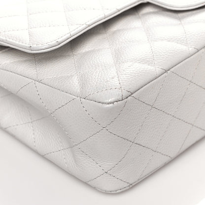 Chanel Caviar Quilted Medium Double Flap White 9 of 16