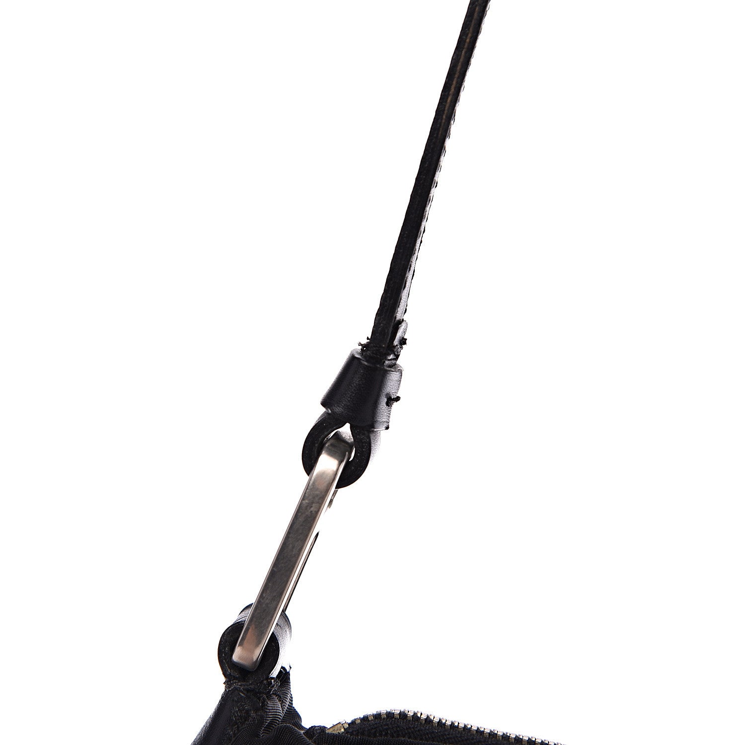 Prada Tessuto Nylon Soft Calfskin Shoulder Bag Black 9 of 15