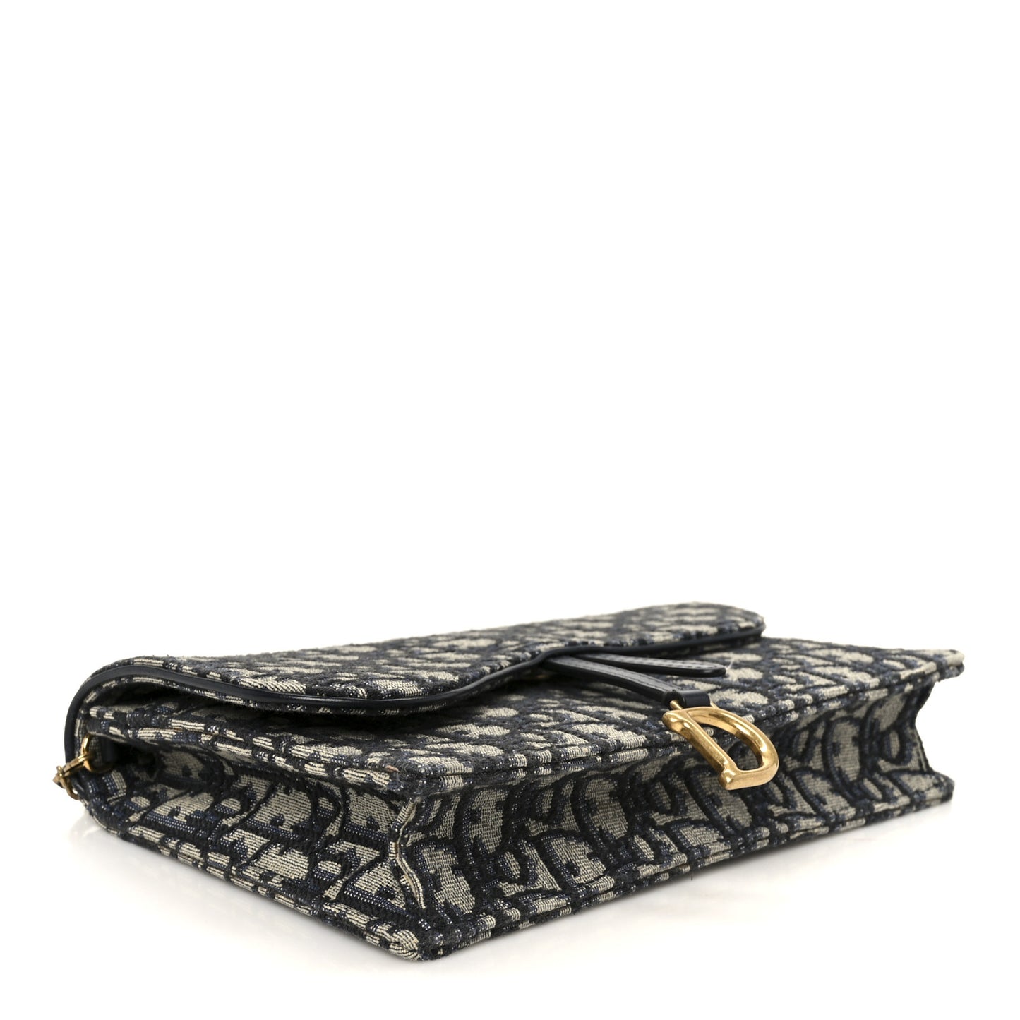 Oblique Saddle Chain Pouch Blue