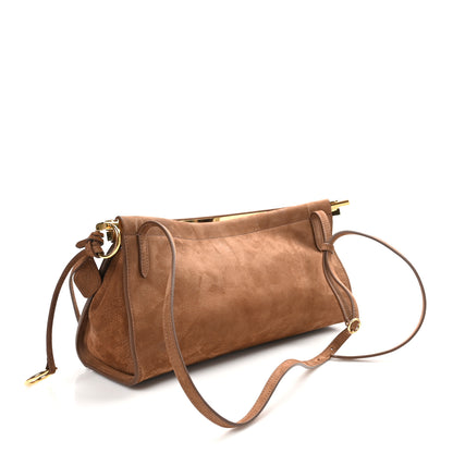 Alaia Nubuck Medium Le Click East West Bag Umber 2 of 9