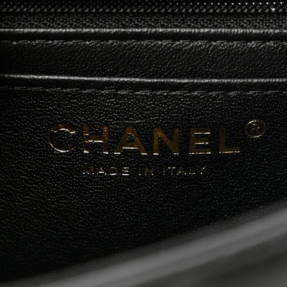 Chanel Lambskin Quilted Mini Top Handle Rectangular Flap Black 6 of 10