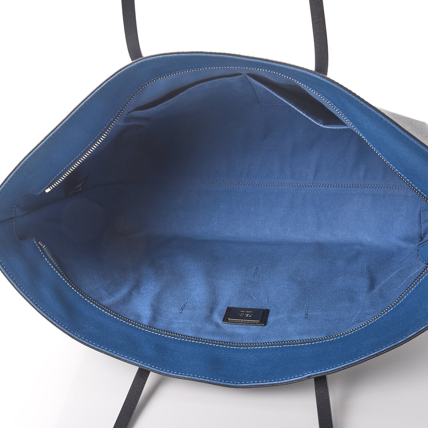 Vitello Elite Cuoio Monster Buggies Medium Roll Tote Black Multicolor Blue Cobalto