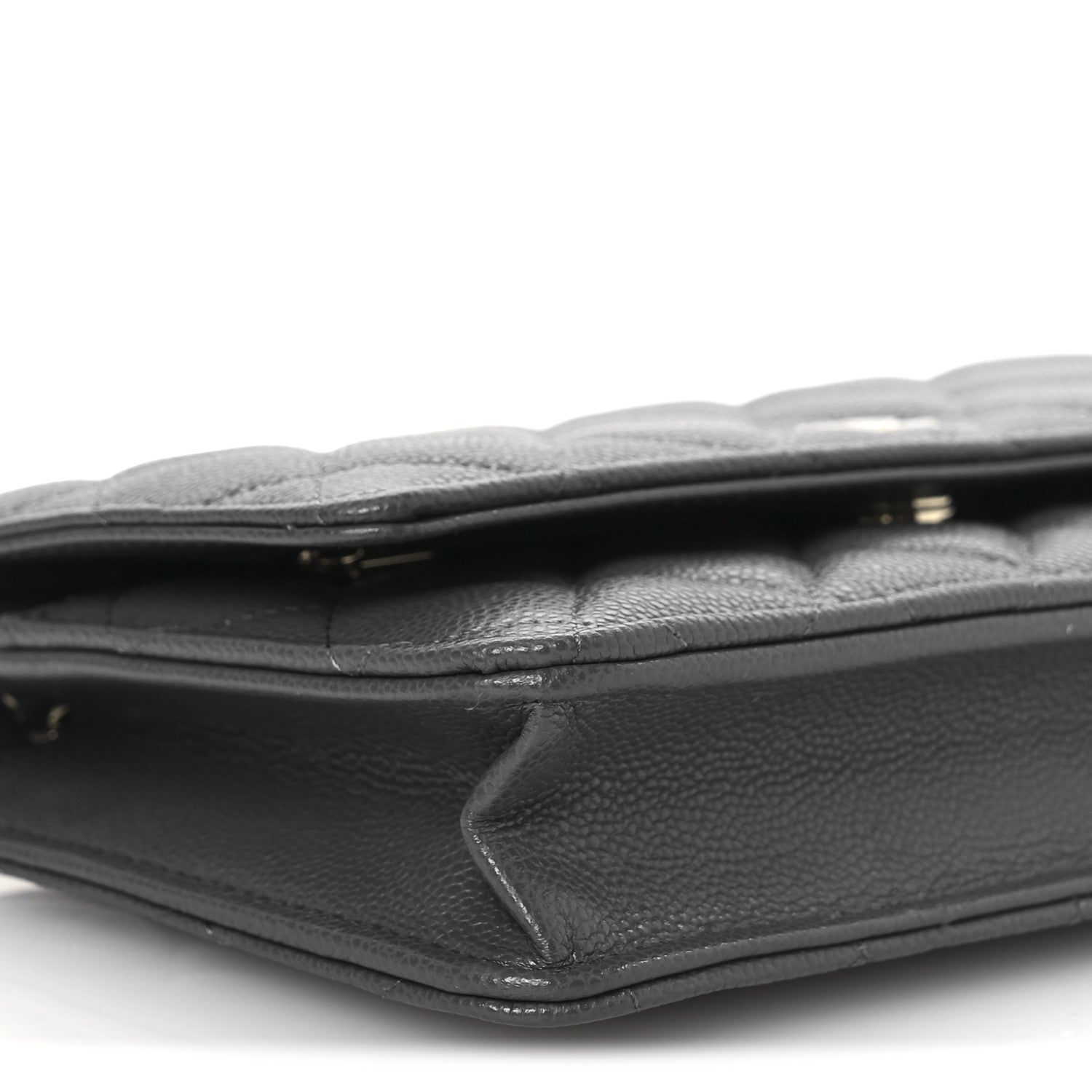 Chanel Caviar Quilted Wallet on Chain WOC Grey 10 of 14