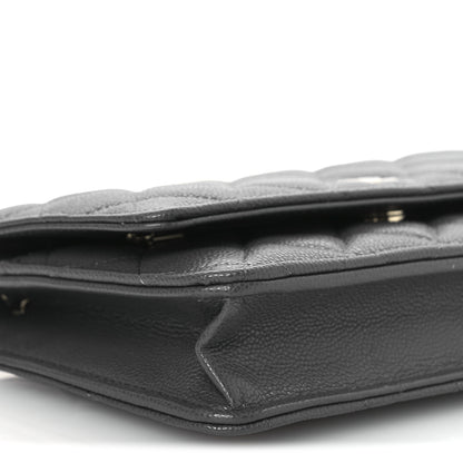 Chanel Caviar Quilted Wallet on Chain WOC Grey 10 of 14
