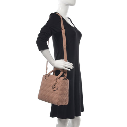 Christian Dior Ultra Matte Calfskin Cannage Medium Lady Dior Beige 2 of 13