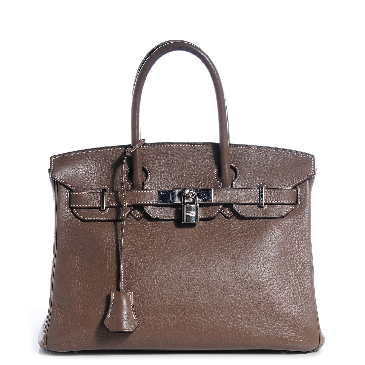 Hermes Taurillon Clemence Birkin 30 Etoupe 1 of 19