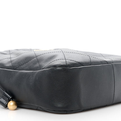 Chanel Calfskin Quilted Drawstring Bucket Bag Black 9 of 11