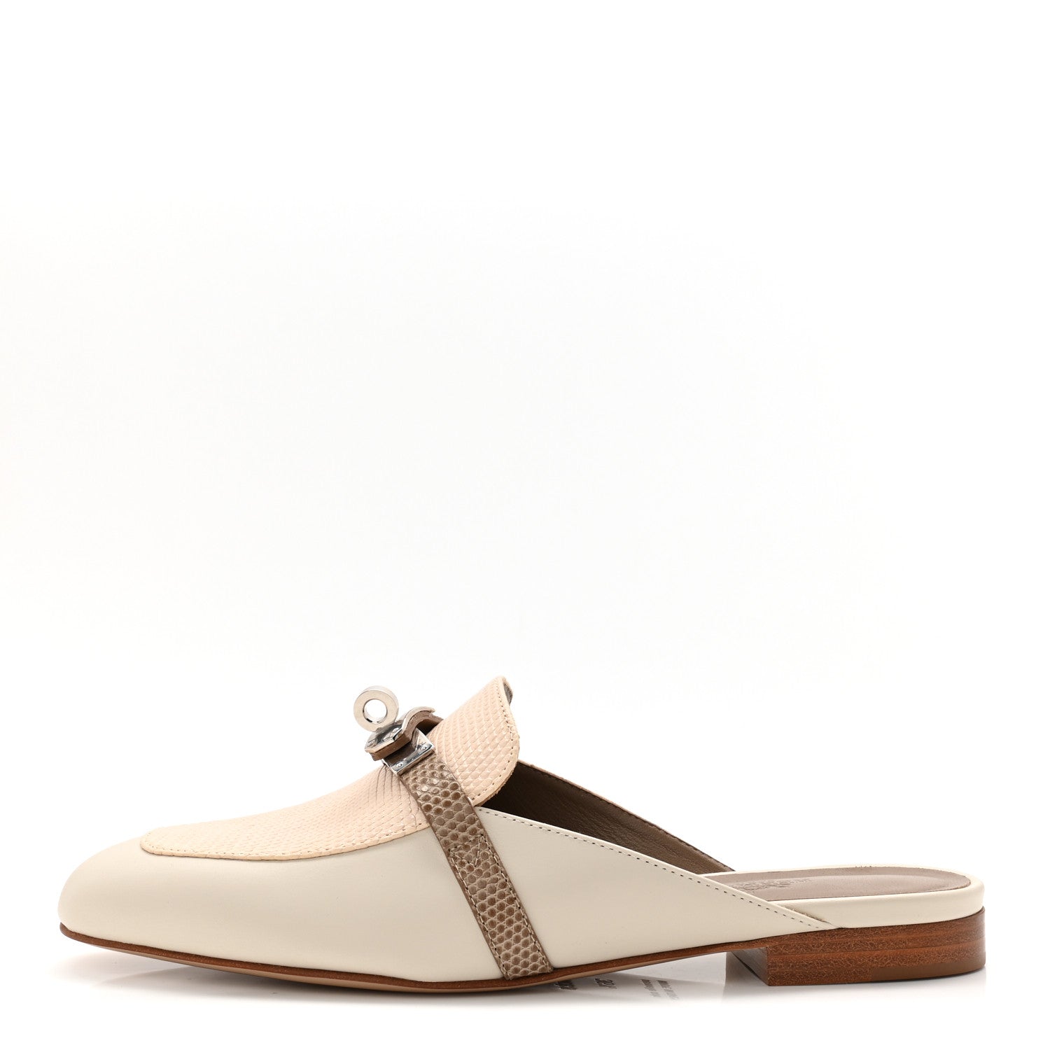 Hermes Shiny Lizard Calfskin Oz Mules 36.5 1 of 8