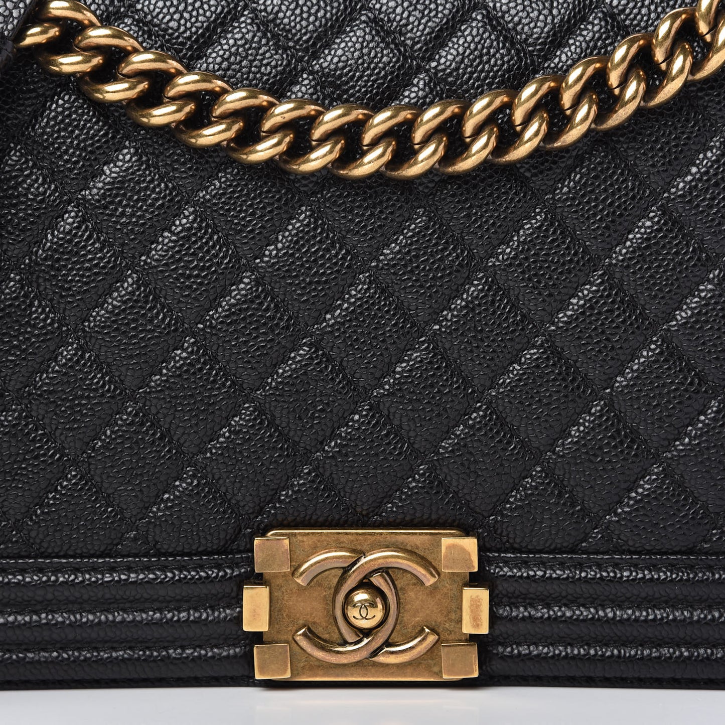 Caviar Quilted New Medium Boy Flap Black