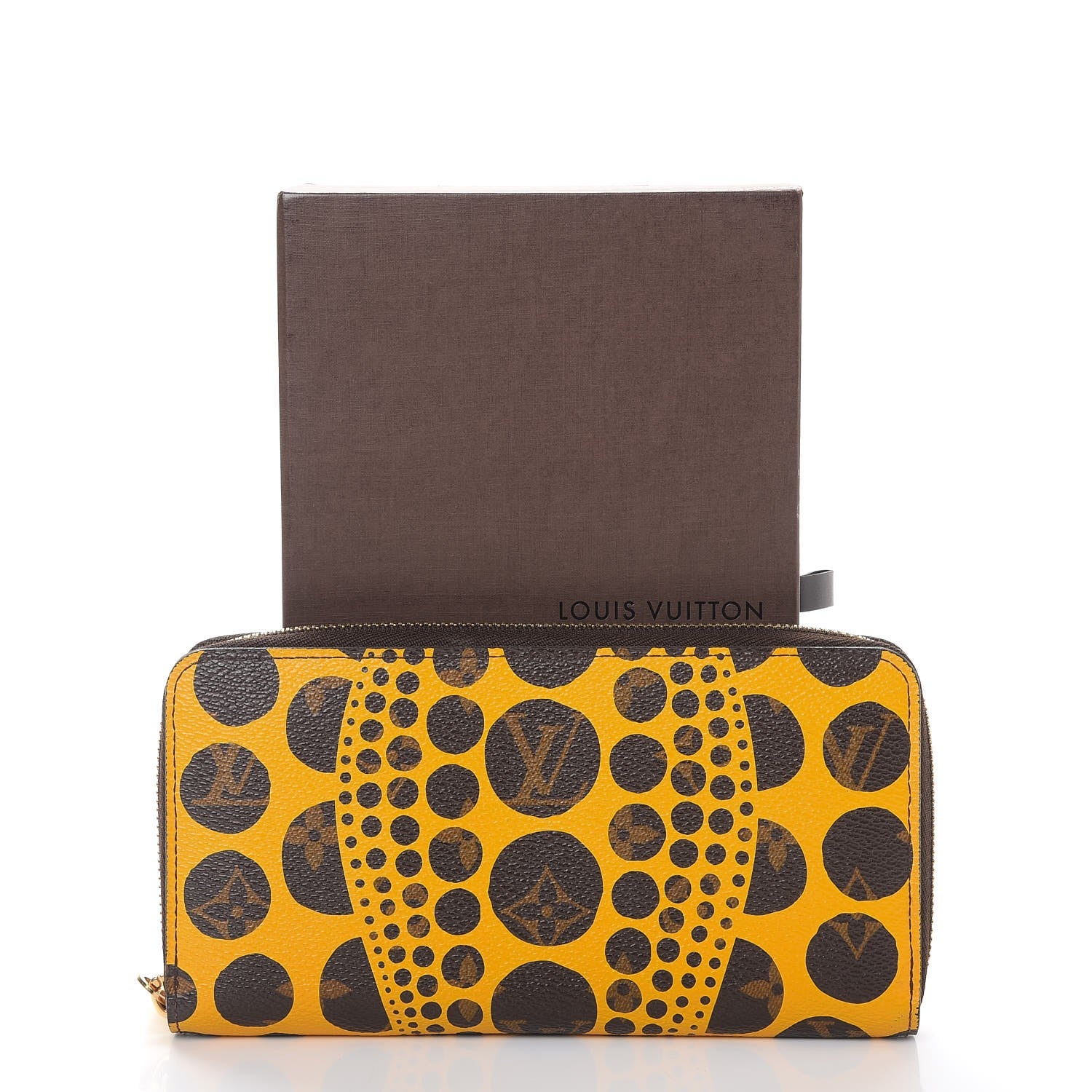 Louis Vuitton Monogram Kusama Pumpkin Dots Zippy Wallet Yellow 8 of 8