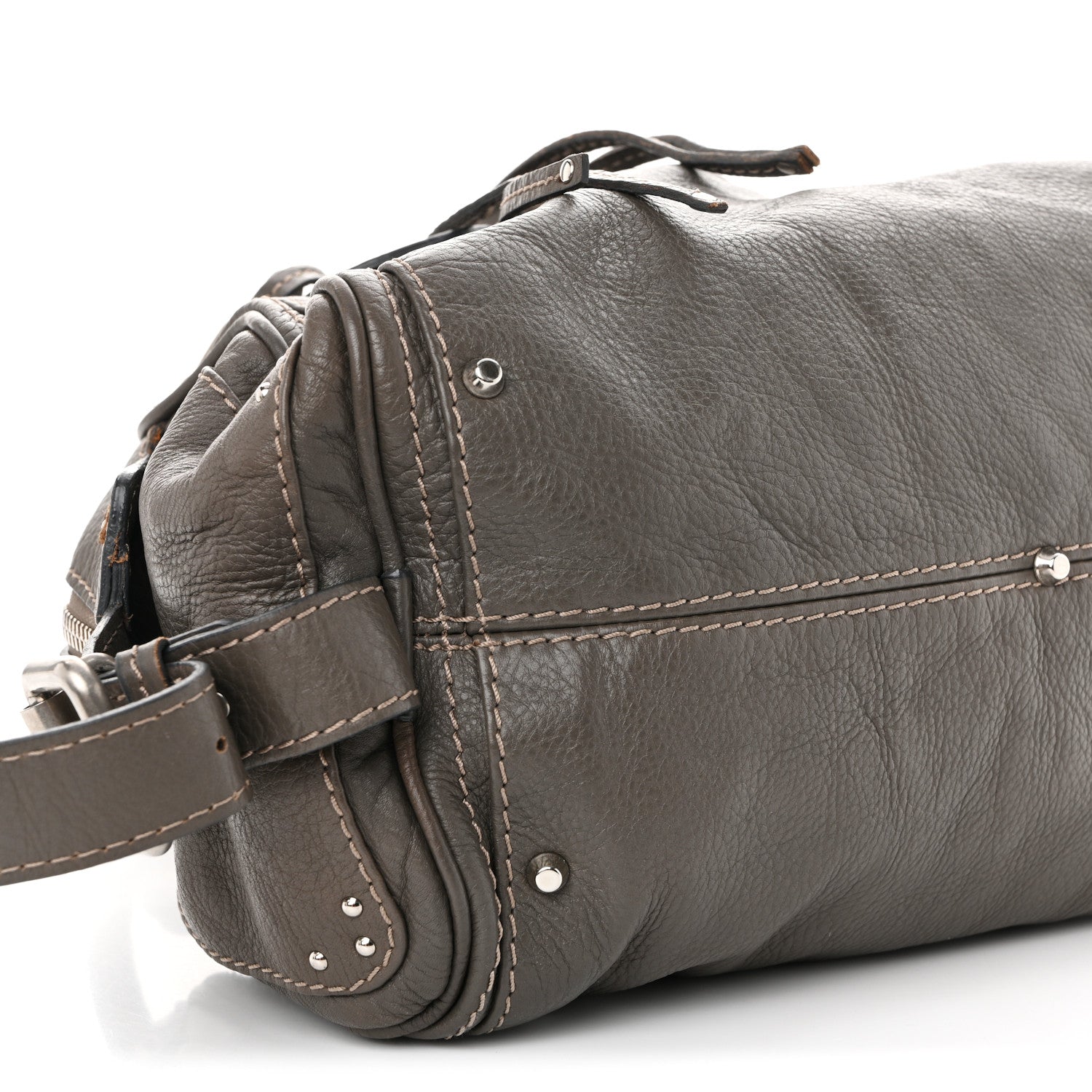 Chloe Calfskin Medium Paddington Satchel Gris Vert 9 of 10
