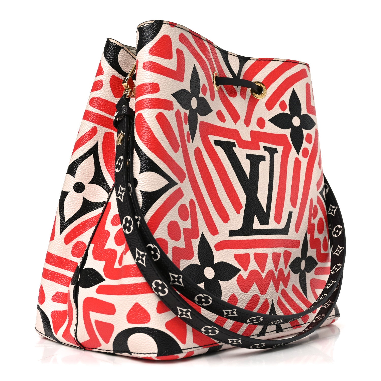 Louis Vuitton Monogram Giant Crafty NeoNoe MM Creme Rouge Black 3 of 9